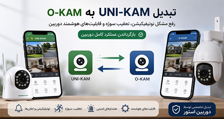 تبدیل نرم افزار دوربین یونی کم به O-KAM